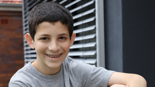 Jongen met de ziekte van Gaucher.